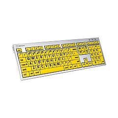Ergoguys Large Print Wired Mac Keyboard Black/ Yl (LKBULPRNTBY)