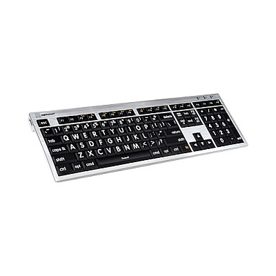 Ergoguys Lrg Prt Keyboard For Mac Wht/blk, Wired (LKBULPRNTWB)