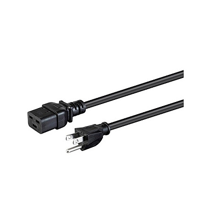 Monoprice Power Cord - Nema 5-15p To Iec 60320 C19_ 14awg_ 15a/1875w_ 3-prong_ Black_ 3ft (40072)
