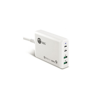 SIIG Dual Usb-c Pd/ Qc 3.0 Charger White (ACPW1P11S1)