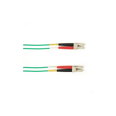 Black Box Om4 50/125 Multimode Fiber Optic Patch Cable - Ofnp Plenum, Lc To Lc, Green, 2-m (6.5-ft.), Gsa, Taa, Non-returnable/non-cancelable (FOC002MLCLCGN)