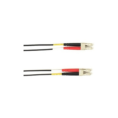 Black Box Os2 9/125 Singlemode Fiber Optic Patch Cable - Ofnp Plenum, Lc To Lc, Black, 10-m (32.8-ft.), Gsa, Taa, Non-returnable/non-cancelable (FOCMPSM010MLCLCBK)