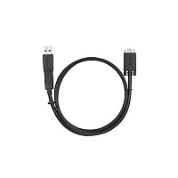Targus 1m Usb-c Male W/ Screw To Usb-c Male Cable W/ Usb-a Tether Black (ACC1133GLX)