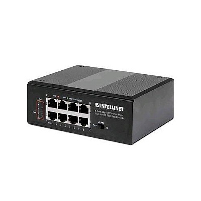 Intellinet 8-pt Gigabit Poe+ Switch W/ Poe Passthru (561624)