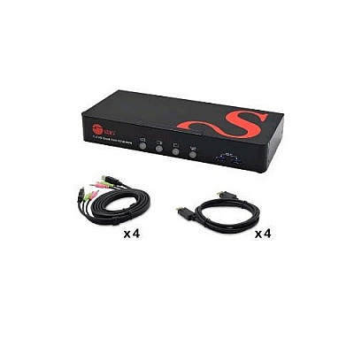 SIIG 4p Hdmi Quad-screen Kvm Switch (CEKV0A11S1)