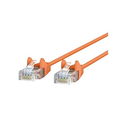 Belkin Cat6 Slim 28awg Cable-orange-14ft (CE001B14ORGS)