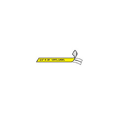 DYMO Rhino 1/2 Yellow Vinyl Labels (18432)
