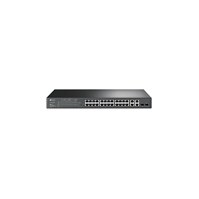 TP-Link Jetstream 24-port 10/100mbps + 4-port Gigabit Smart Switch With 24-port Poe+ (TLSL2428P)