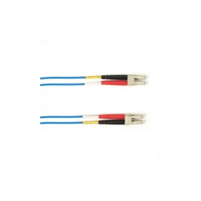 Black Box Os2 9/125 Singlemode Fiber Optic Patch Cable - Ofnr Pvc, Lc To Lc, Blue, 5-m (16.4-ft.), Gsa, Taa, Non-returnable/non-cancelable (FOCMRSM05MLCLCBL)