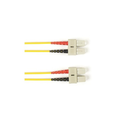 Black Box Os2 9/125 Singlemode Fiber Optic Patch Cable - Ofnr Pvc, Sc To Sc, Yellow, 20-m (65.6-ft.), Gsa, Taa, Non-returnable/non-cancelable (FOCMRSM20MSCSCYL)