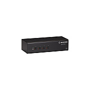Black Box Kvm Switch - 4-port, Dual-monitor, Displayport 1.2, 4k 60hz, Usb 3.1 Hub, Audio, Gsa, Taa (KV6224DP)