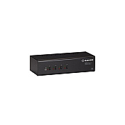 Black Box Kvm Switch - 4-port, Dual-monitor, Mixed Displayport 1.2 And Hdmi 2.0, 4k 60hz, Usb 3.1 Hub, Audio, Gsa, Taa (KV6224DPH)
