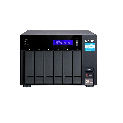 QNap Desktop 6-bay Nas/iscsi Ip-san, Int (TVS672XI38G)