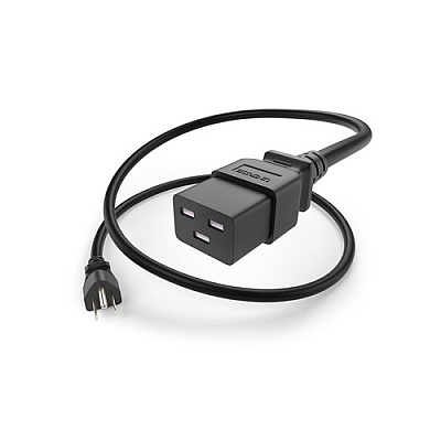 Uncommonx Power Cord 5-15p To C19 15amp Black 8ft (PWR515PC1908FBLK)