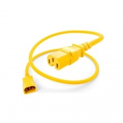 Uncommonx Power Cord C14 To C15 15amp Yellow 1ft (PWCD-C14C15-15A-01F-YLW)