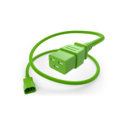 Uncommonx Power Cord C14 To C19 15amp, Green, 3ft (PWCD-C14C19-15A-03F-GRN)