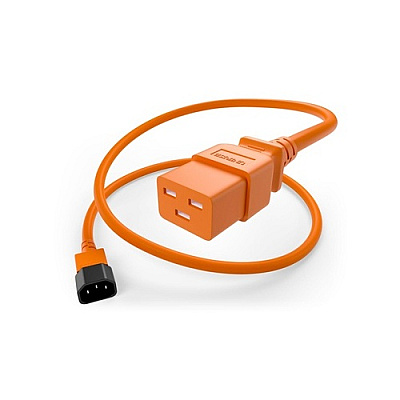 Uncommonx Power Cord C14 To C19 15amp, Orange, 3ft (PWCDC14C1903FORG)
