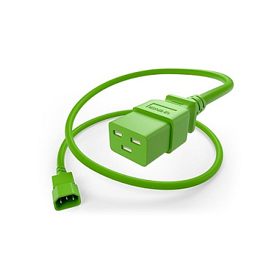 Uncommonx Power Cord C14 To C19 15amp, Green, 8ft (PWCDC14C1908FGRN)