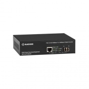 Black Box Gigabit Ethernet Poe Media Converter 10/100/1000-mbps Copper To 1000-mbps Multimode Fiber,850nm,500m,lc,gsa,taa (LPS500AMMLCR3)