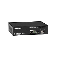 Black Box Gigabit Ethernet Poe Media Converter 10/100/1000-mbps Copper To 1000-mbps Multimode Fiber,850nm,500m,lc,gsa,taa (LPS500AMMLCR3)