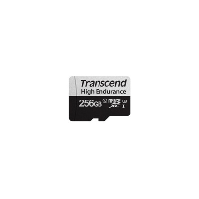 Transcend 256gb Microsd W/ Adapter U3, High Endurance (TS256GUSD350V)