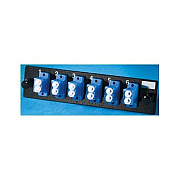 Leviton Panel,6/lc/dx/cer/blue/sm,12fiber,black (OFPLCD12AC)