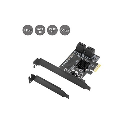 SIIG Dp 4-channel Sata 6g Pcie Card (SCSAEC11S1)