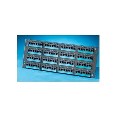 Leviton 96port,pnl,c6/110,flat,blk (PHD66U96)