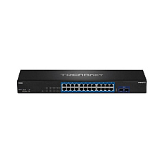 Trendnet 24-port Gigabit Switch With 2x 10g Sfp+slots (TEG30262)