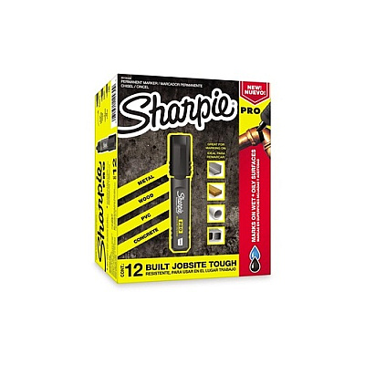 DYMO Sh Pro Chisel O/s Black-12 Pack (2018326)