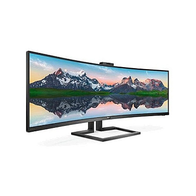 Philips - 49in Monitor, Curved, Led, Dqhd (5120x1440), Usb-c, Dp, Hdmix2, Rj45, Usb-hub, Epeat, Height Adjustable Stand, 4 Year Advance Replace (499P9H)