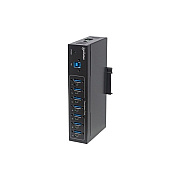 Manhattan - Strategic 7-port Industrial Usb 3.0 Hub (164405)