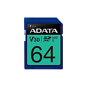 A-Data Adata 64gb Uhs-i U3 V30s Sdxc 100/75 Mb/ (ASDX64GUI3V30SR)