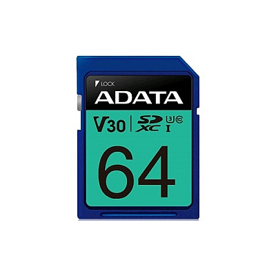 A-Data Adata 64gb Uhs-i U3 V30s Sdxc 100/75 Mb/ (ASDX64GUI3V30SR)