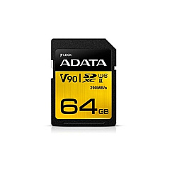 A-Data Adata 64gb Uhs-ii U3 Class10 Sdxc 290/26 (ASDX64GUII3CL10C)