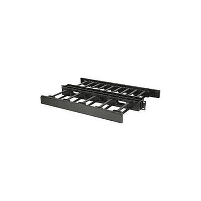 Leviton Horizontal Cable Mgr Dbl Sided Cvr 1ru B (DHMC1RU)