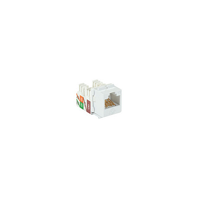 Black Box Cat6a Keystone Jack - Unshielded, Rj45, White, 25-pack, Gsa, Taa (C6AJA70WHR225P)