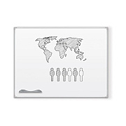 MooreCo Magnetic 3x4ft Whiteboard Ultra Trim Sil (2029C)