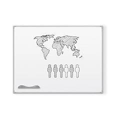 MooreCo Magnetic 3x4ft Whiteboard Ultra Trim Sil (2029C)