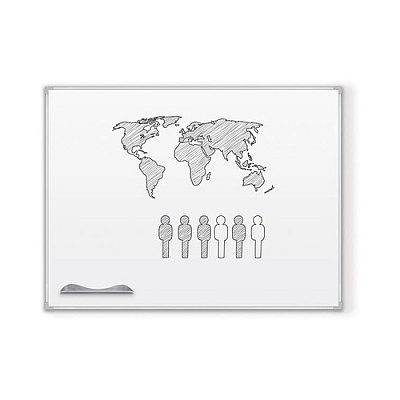MooreCo Magnetic 3x4ft Whiteboard Ultra Trim Sil (2029C)