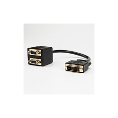 Rocstor 1 Ft Dvi-i Analog To 2x Vga Video Splitt (Y10A219B1)