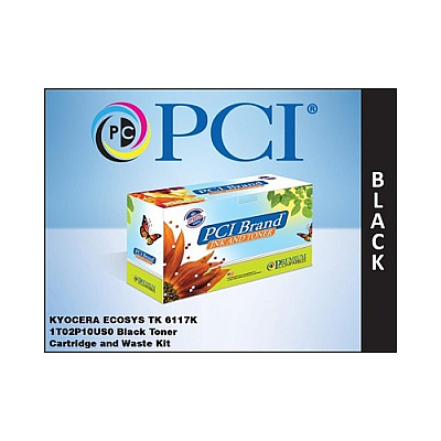 PCI Brand Compatible Kyocera Tk-6117k 1t02p10us0 Black Toner Cartridge W/2 Waste Containers 15k Yld For Kyocera Ecosys M4125idn/m4132idn Taa (TK6117PCI)