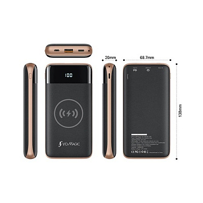I/Omagic Wireless 10000mah Usb-c Power (IPBCQ10KLR00BL)
