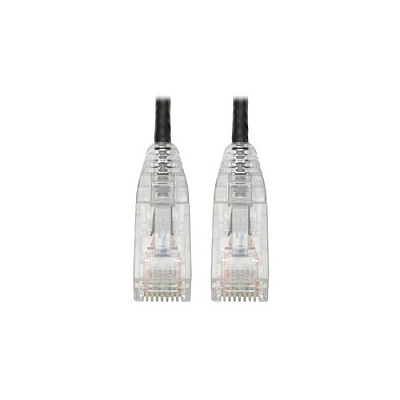 Tripp Lite Cat6 Snagless Molded Slim Utp Black 8in (N201S8NBK)