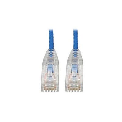 Tripp Lite Cat6 Snagless Molded Slim Utp Blue 8in (N201S8NBL)