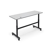 MooreCo Flipper Table 7224 - Gray Nebula / Plat (903174622PL)