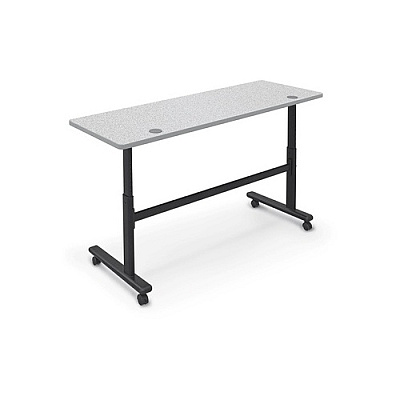 MooreCo Flipper Table 7224 - Gray Nebula / Plat (903174622PL)