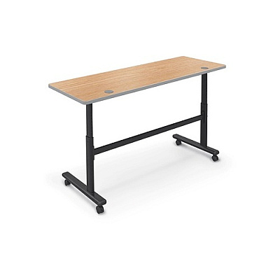 MooreCo Flipper Table 7224 - Castle Oak / Plat (903177928PL)