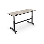 MooreCo Flipper Table 7224 - Gray Elm / Black (903178201BK)