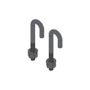 Middle Atlantic Products One Pair 5/16 J-bolt W/nu (CLHJBOLT)